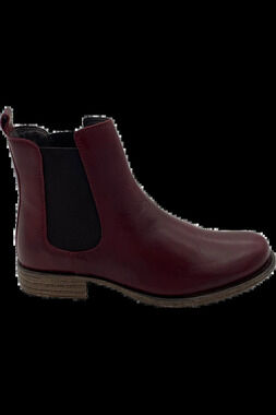 Miz Mooz Leather Chelsea Boots Bordeaux - Medium